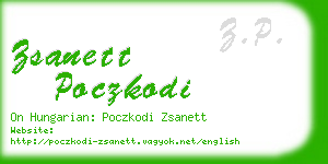 zsanett poczkodi business card